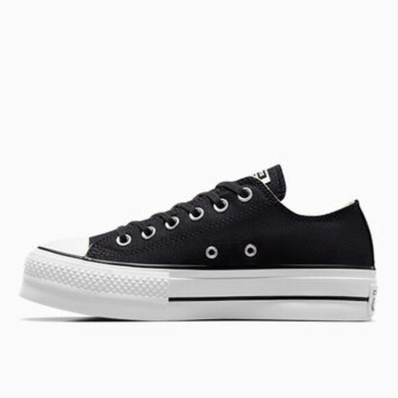 CONVERSE Women's Chuck Taylor All Star Canvas Lift Low Top Size 6.5 In Black - Picture 1 of 9